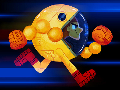 Pac-Man Suit arcade illustration pacman videogames