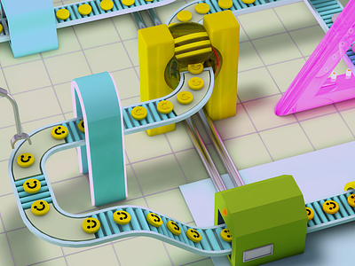 Day 22 Establishing a factory is a lot of work 3d c4d everyday illustrations render