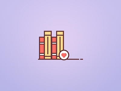 Hi Dribbble! bookshelf icon love