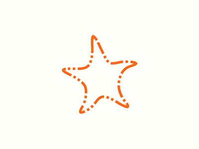Starfish fimbird fish logo star starfish