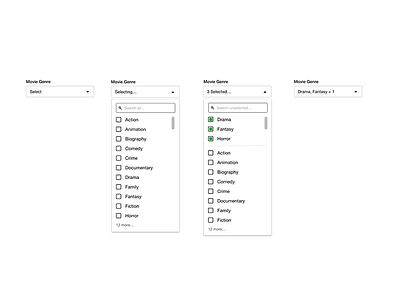 Multi Select Dropdown cue dropdown multi search selection