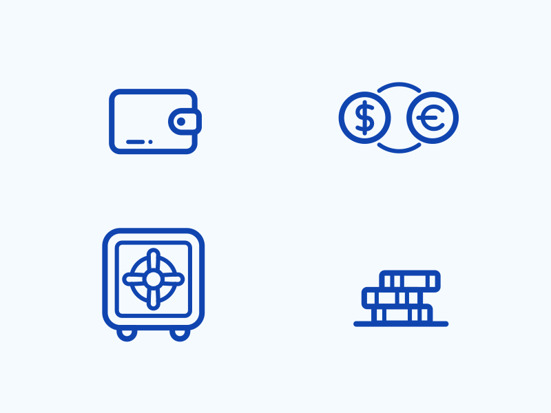 Business Pattern animation bank business dollar e commerce euro icon money motion pattern safe vector