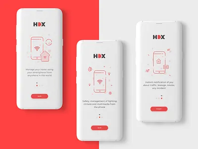 Onboarding for a Smart-Home App android app home illustration onboarding smart smart home spending ui ux
