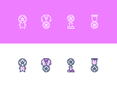 Sport Icons 3 2d achievement colored cup flat icon illustration medal outline platelet prize sport