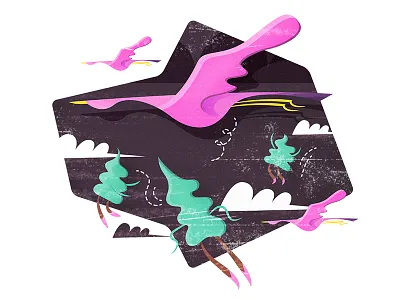 Flying turd | 自由飞"翔" bird chinese chineseidiom design flat flying fourchars hiwow idiom illustration vector