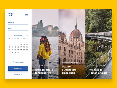 Hungarian Railways hungary railway redesign schedule select table train ui ux yellow