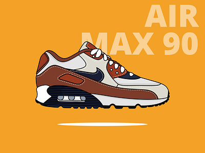 Nike Air Max 90 illustration illustrator nike shoes sneakers vector