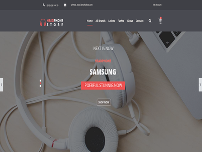 HeadPhones PSD Template headphones psd theme