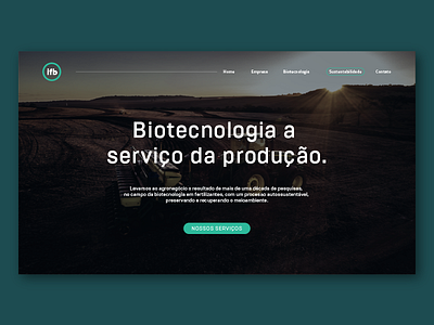 Landing Page - IFB [Organic Fertilizer] agribusiness agriculture biotechnology home industry landing results site soil technology type typography