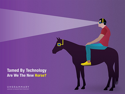 Tamed by technology art concept illustration technology vr