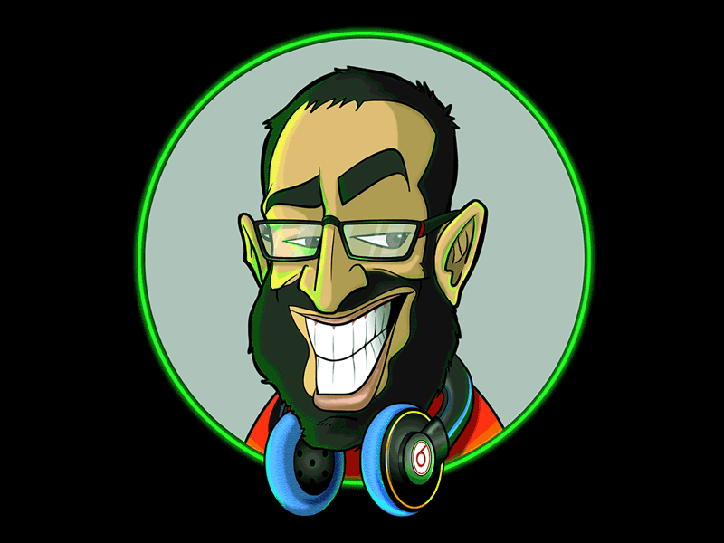 DJ Night!!! caricature digital art illustration intuos photoshop sketch wacom