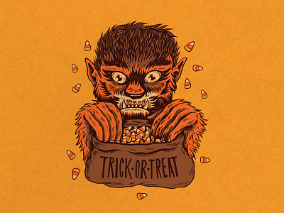 WEENZINE V art candy halloween illustration treat trick werewolf zine