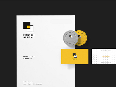 Architecture + Interior Studio architecture brand brand identity branding collaterals graphic design interior design logo logo design mockups stationery