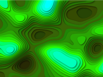 Topo Fun green illustrator layers topography