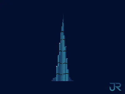 Burj Khalifa Illustration animation art artist creative drawing dubai graphic illustration illustrator invitation logo vector