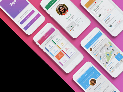 Seya What? app colours freelance ios mobile product