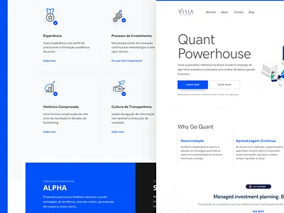 Visia Landing Page bold finance illustration investments landing page redesign user interface