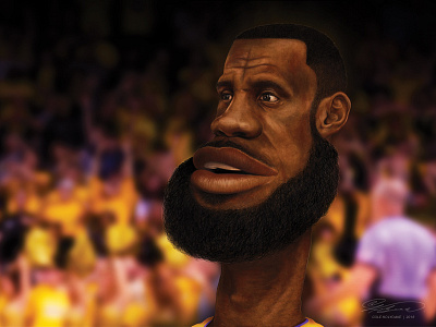 Lebron James caricature graphic illustration lakers lebron lebron james nba portrait wacom