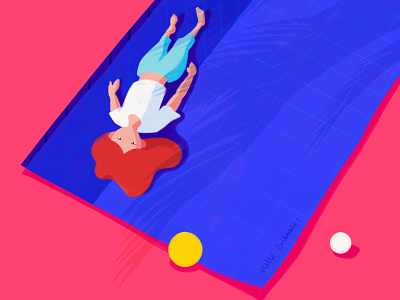 Hello Dribbble! breeze pool relax summer