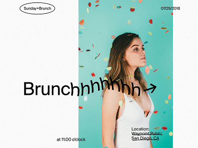 Sunday = Brunch clean design editorial grid layout minimal type typography