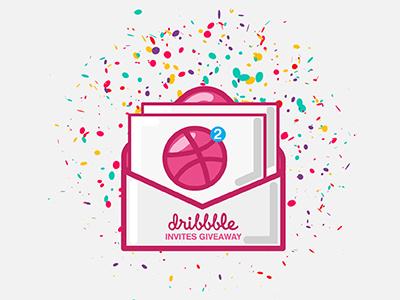 Two Dribbble Invites adobeillustrator color dribbble dribbbleinvites firstshot giveaway hellodribbble hellodribble illustration illustrator invite