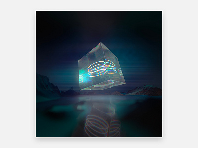 THE FOUR OF US ARE DYING 5k black blender blue cube cycles floating green murderloft render surreal wallpaper