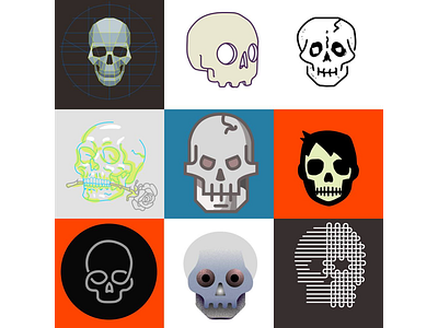 Skulls sketches explorations illustrations skull skulls