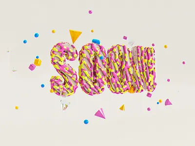 Colourful characters 01 3d animation c4d cinema4d design illustration life still type typography