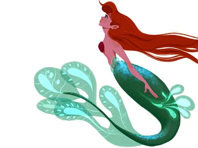 Ariel animation charachterdesigner character characterdesign colorful design digital disney illustration illustratior ipadpro mermaid