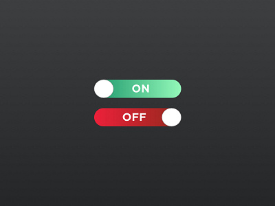 Day 015 - 100 Day UI Challenge button design green onoff red switch toggle ui ui challenge ui design uidesign