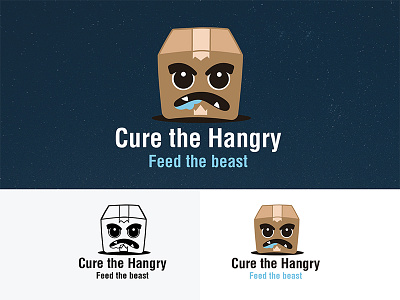 Cure the Hangry box graphicdesing logo