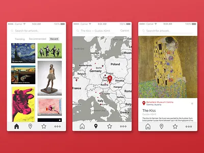 Where Art Thou app art iphone map mobile recent search the kiss ui where art thou