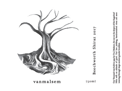 Vanmalsem illustraion label wine