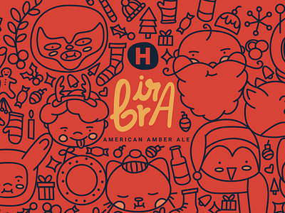 Huge's beer beer label