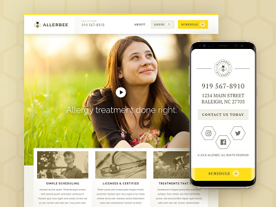 Allergy Website allergy bee design ui website