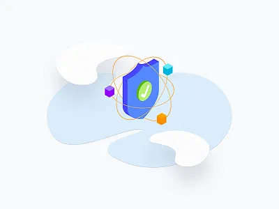 Blockchain Platform Security Isometric Illustratrion bitcoin blockchain coin cryptocurrency ethereum exchange ico isometric platform token trade trading