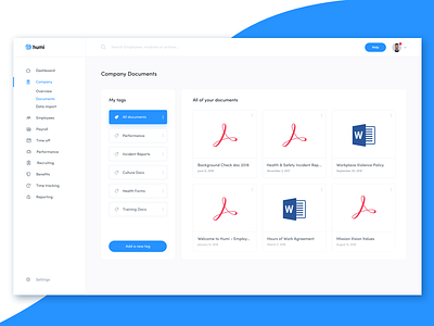 Company Documents company documents hr hris ui ux