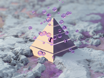 Anti-Gravity Purple Rain cinema4d photoshop