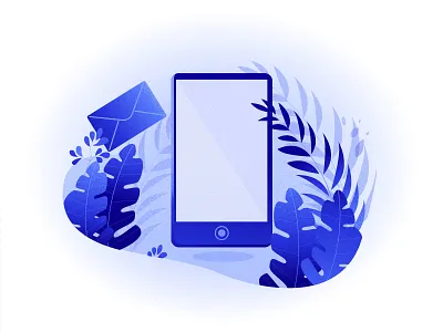 Phone & Mail icon concept creative design icon illustration relax time vector