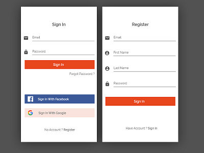Login Register White app login login register white register