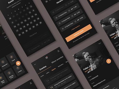 New Caruso Mobile App black caruso events interface schedule ui uidesign user experience ux uxdesign