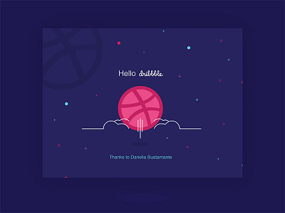 Hello Dribbble! design designer hello invite logo