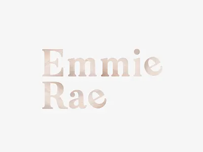 Logo for Emmie Rae branding clean graphic design graphic designer lettering logo minimalist spirituality typography wellness word mark yoga