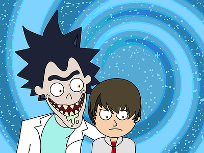 Ryuk and Morty deathnote rick and morty