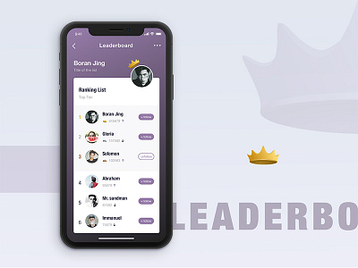 Leaderboard design interface ui