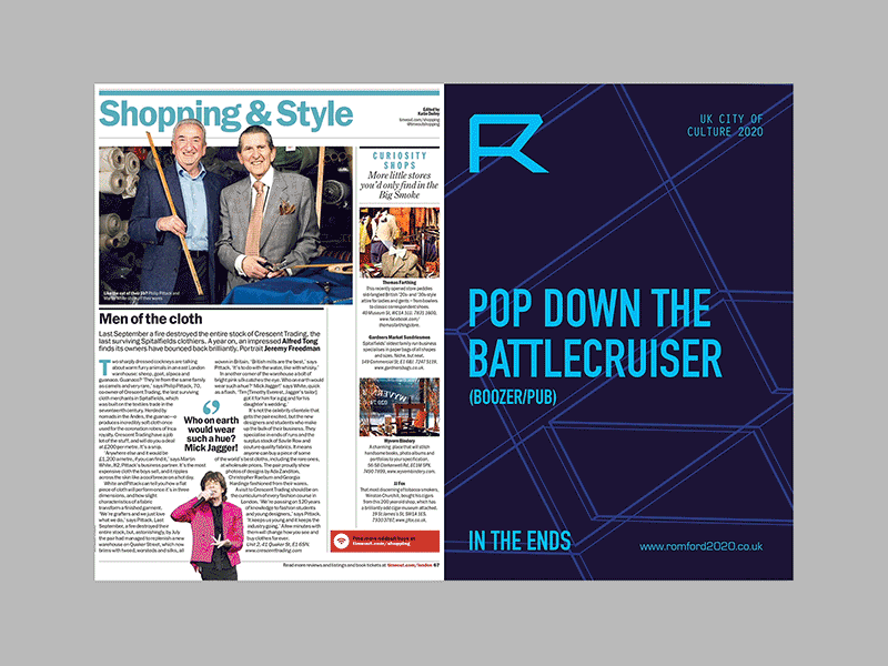 Romford Ads ad ad design advertisement branding design icon layout logo magazine ad print print design spread