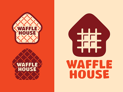 Waffle House bakery cafe coffee home house icon logo sign waffle