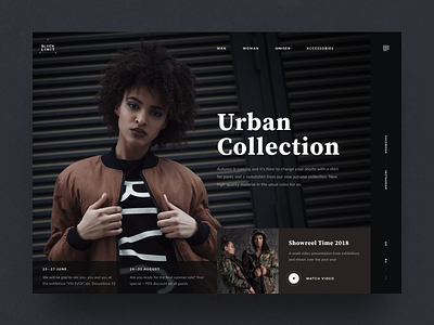 B L V C K L I M I T black black and white black wear fashion collection concept dailyui fashion landing modern shop store ui webdesign