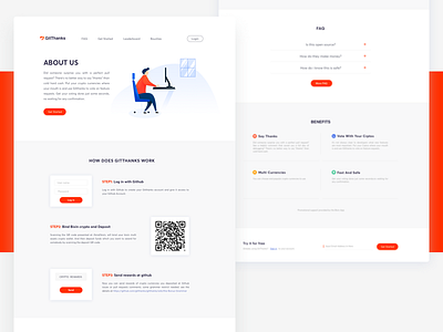 GitThanks web design git ui web