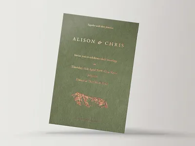 Wedding Invite foil glen nevis invite scotland typography walking